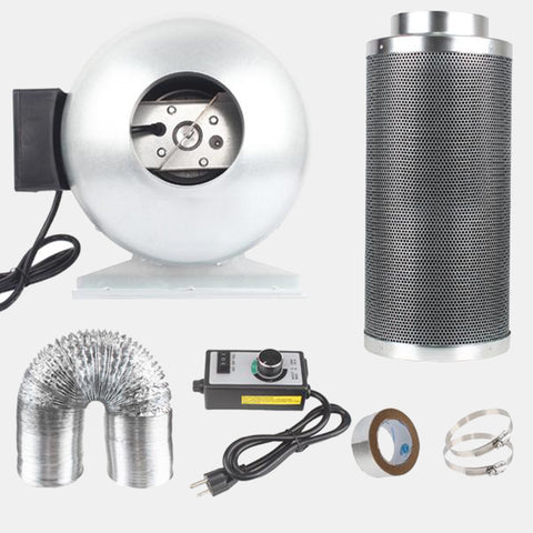 Odor Control Kit - Low Noise Fan + Filter Combo